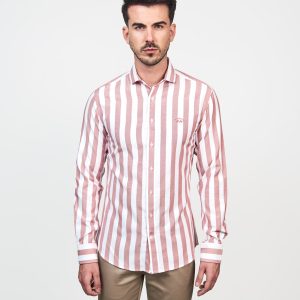 CAMISA CUELLO CUTAWAY OXFORD, ROJO