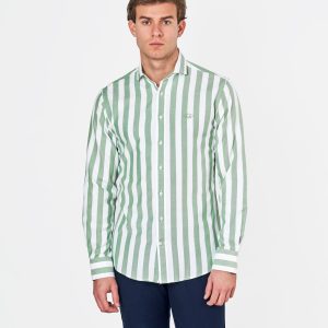 CAMISA CUELLO CUTAWAY OXFORD, VERDE