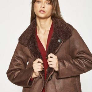 Abrigo reversible de borrego y efecto ante