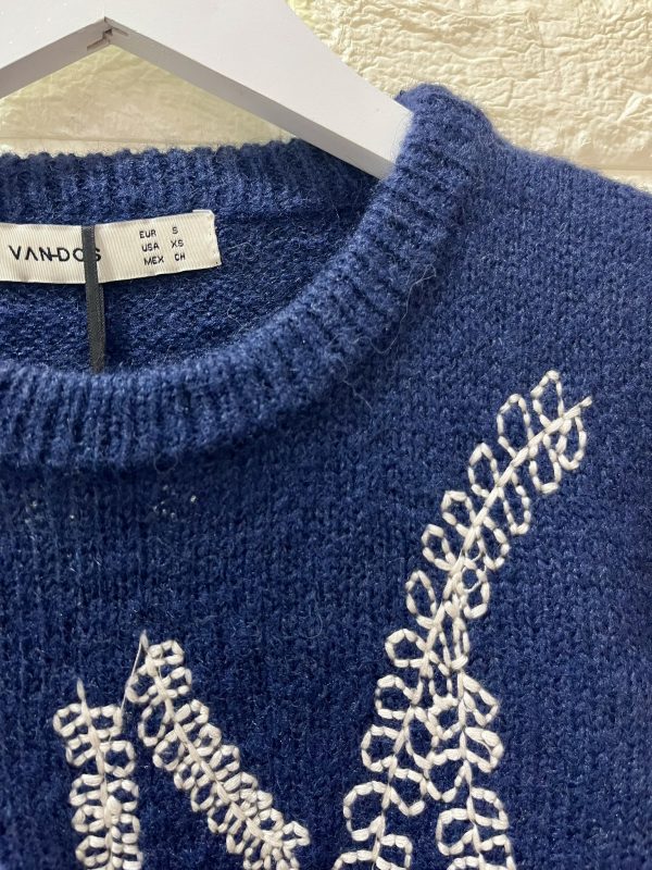 Jersey de punto con bordados botánicos - Imagen 2