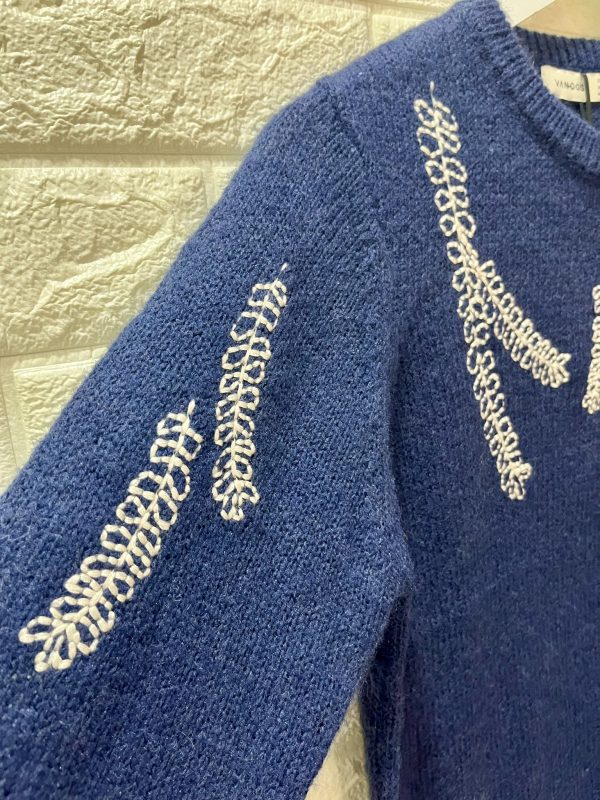 Jersey de punto con bordados botánicos - Imagen 5