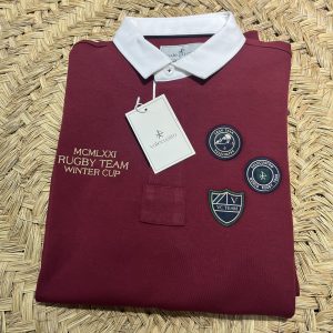 POLO RUGBY 3 ESCUDOS, BURDEOS