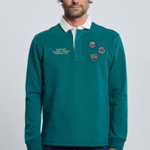 Polo Rugby 3 escudos verde